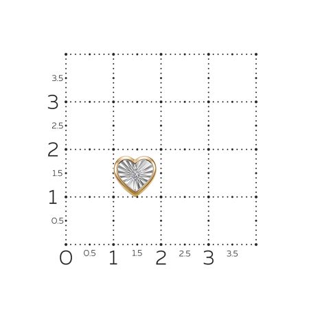Подвеска с бриллиантом 0.024 карат из красного золота 143701