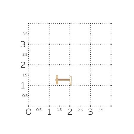 Пирсинг с 10 бриллиантами 0.05 карат из красного золота 132604