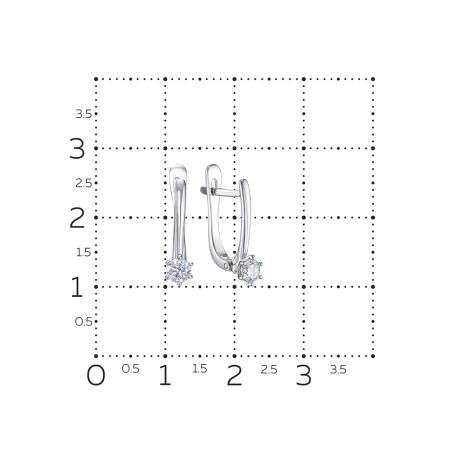 Серьги с бриллиантами 0.33 карат из белого золота 122831