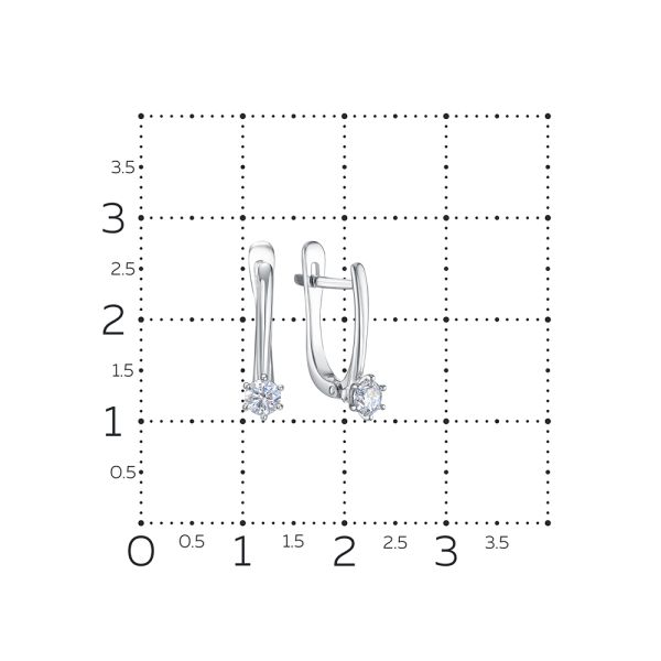 Серьги с бриллиантами 0.33 карат из белого золота 122831