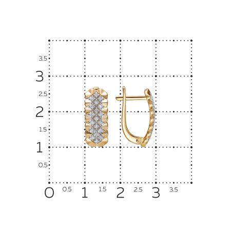 Серьги с 38 бриллиантами 0.266 карат из красного золота 141365