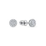 Серьги-пусеты с 38 бриллиантами из белого золота 132596