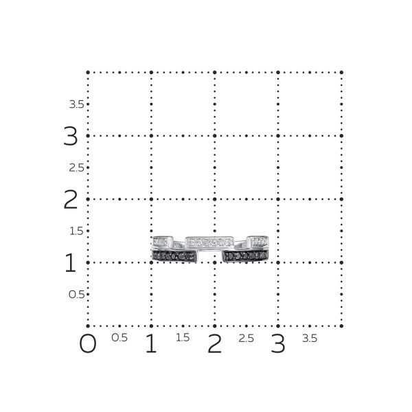 Кольцо с бриллиантами из белого золота 129358