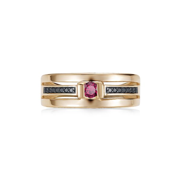 Кольцо с рубином из красного золота 97866