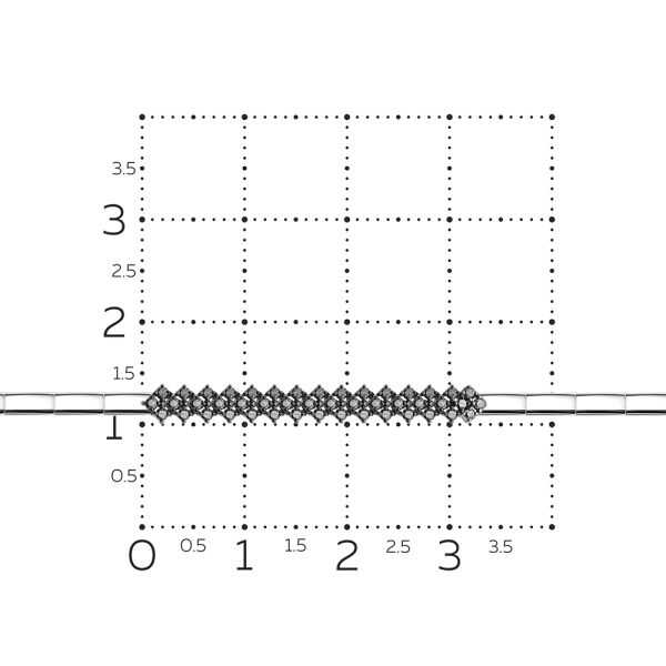 Браслет с 49 черными бриллиантами из белого золота 142993