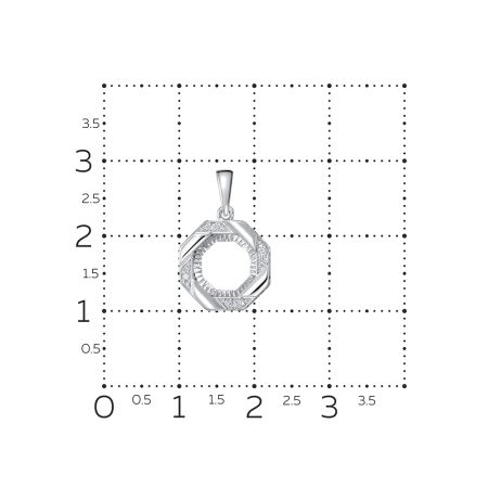 Подвеска с 12 бриллиантами из белого золота 132590