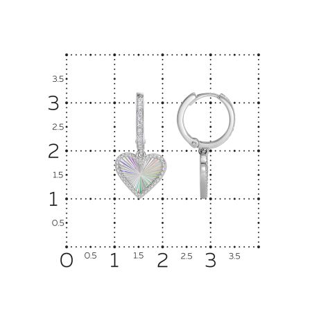 Серьги с 20 бриллиантами 0.1 карат из белого золота 145706