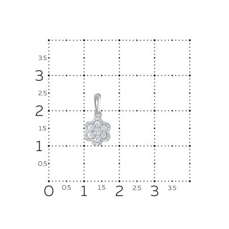 Подвеска с 25 бриллиантами из белого золота 126416