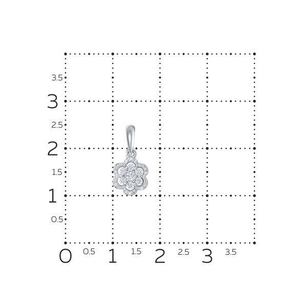 Подвеска с 25 бриллиантами из белого золота 126416