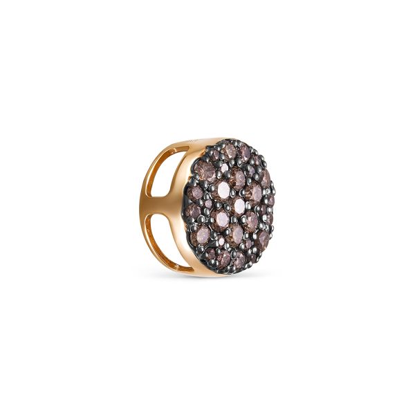 Подвеска с 29 коньячными бриллиантами из красного золота 143689