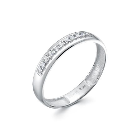 Кольцо с 11 бриллиантами 0.077 карат из белого золота 143051
