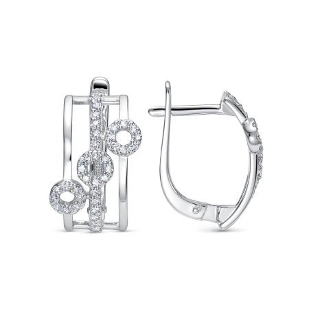 Серьги с 72 бриллиантами 0.36 карат из белого золота 137885