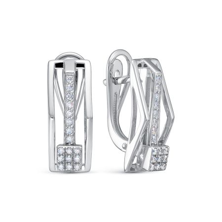 Серьги с 38 бриллиантами 0.266 карат из белого золота 137956