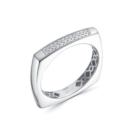 Кольцо с 24 бриллиантами 0.12 карат из белого золота 140536