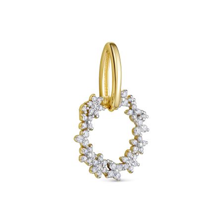 Подвеска с 56 бриллиантами из лимонного золота 144636