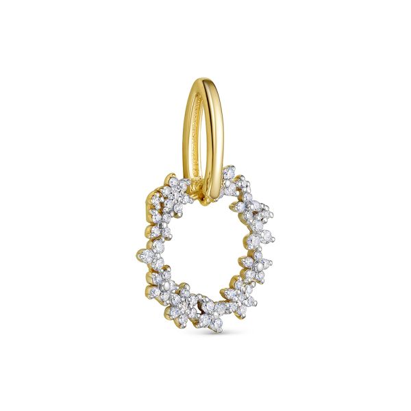 Подвеска с 56 бриллиантами из лимонного золота 144636