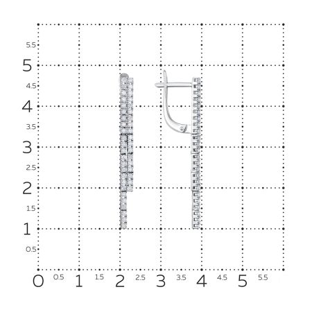 Серьги с 84 бриллиантами 0.588 карат из белого золота 126374