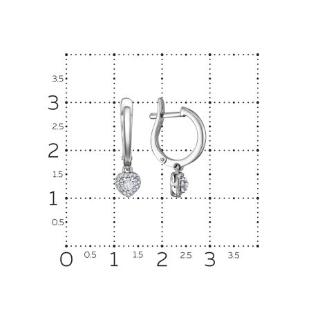 Серьги с 32 бриллиантами из белого золота 112871