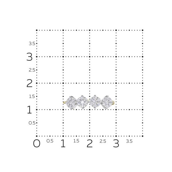 Кольцо с 28 бриллиантами из лимонного золота 125058