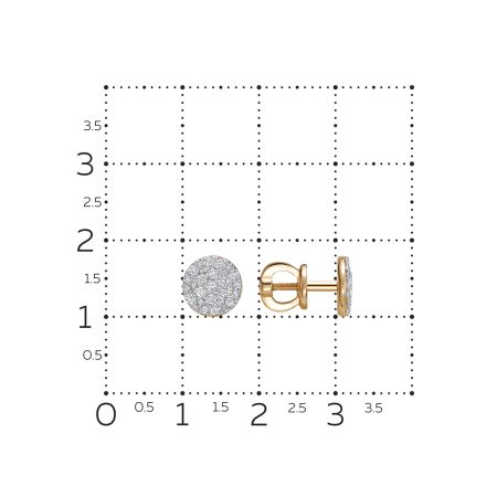 Серьги-пусеты с 58 бриллиантами из красного золота 144685