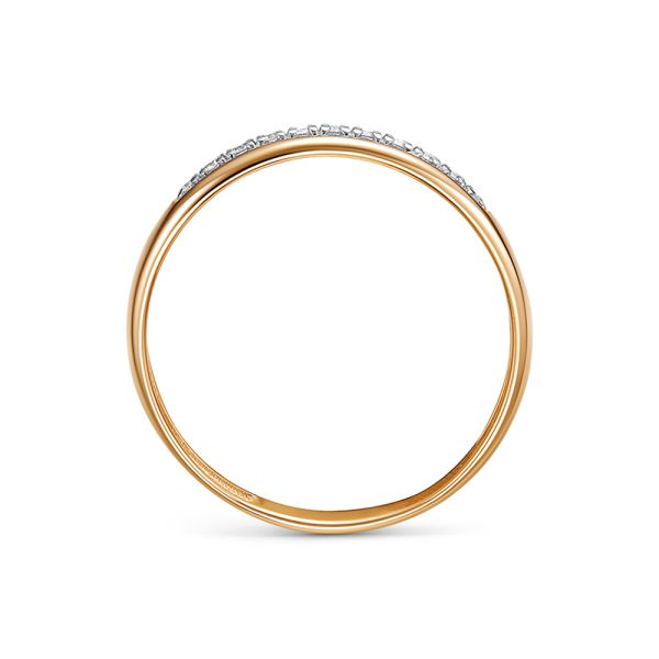 Кольцо с 11 бриллиантами 0.077 карат из красного золота 143035