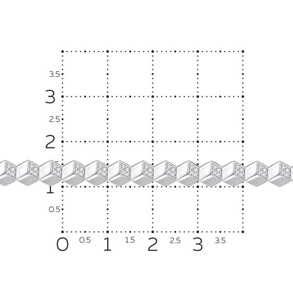 Браслет с 116 бриллиантами 0.58 карат из белого золота 122071