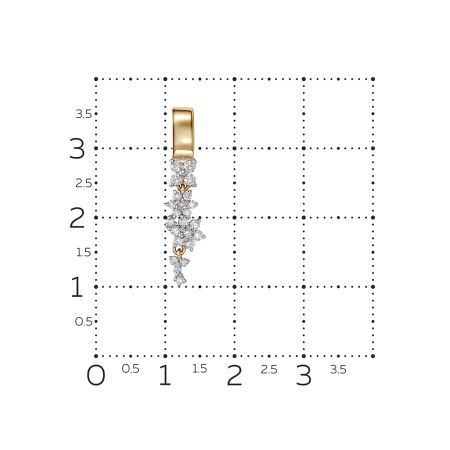 Подвеска с 23 бриллиантами из красного золота 138907