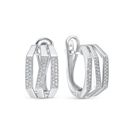 Серьги с 104 бриллиантами 0.416 карат из белого золота 138874