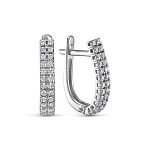 Серьги с 48 бриллиантами 0.336 карат из белого золота 138849