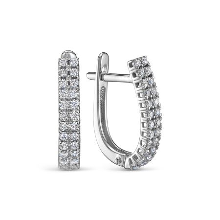 Серьги с 48 бриллиантами 0.336 карат из белого золота 138849