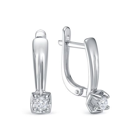 Серьги с бриллиантами 0.218 карат из белого золота 136362