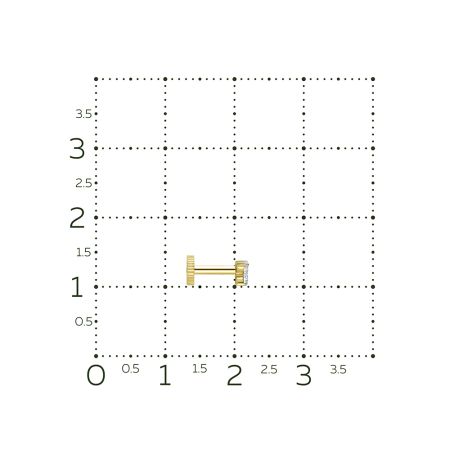 Пирсинг с 3 бриллиантами 0.042 карат из лимонного золота 132600