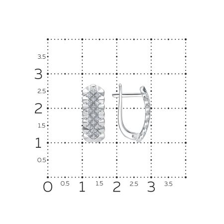 Серьги с 38 бриллиантами 0.266 карат из белого золота 141366