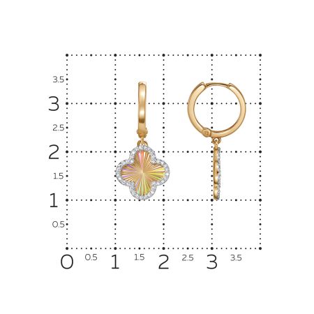 Серьги с 72 бриллиантами 0.216 карат из красного золота 144927