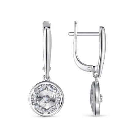 Серьги с 38 бриллиантами из белого золота 137328