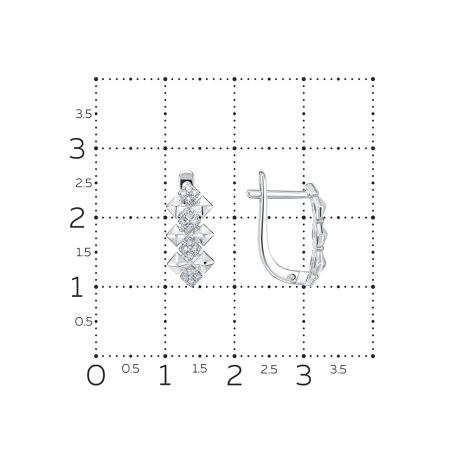 Серьги с 32 бриллиантами 0.16 карат из белого золота 138891