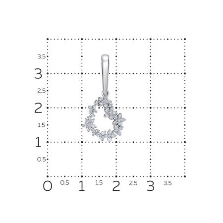 Подвеска с 46 бриллиантами из белого золота 138910