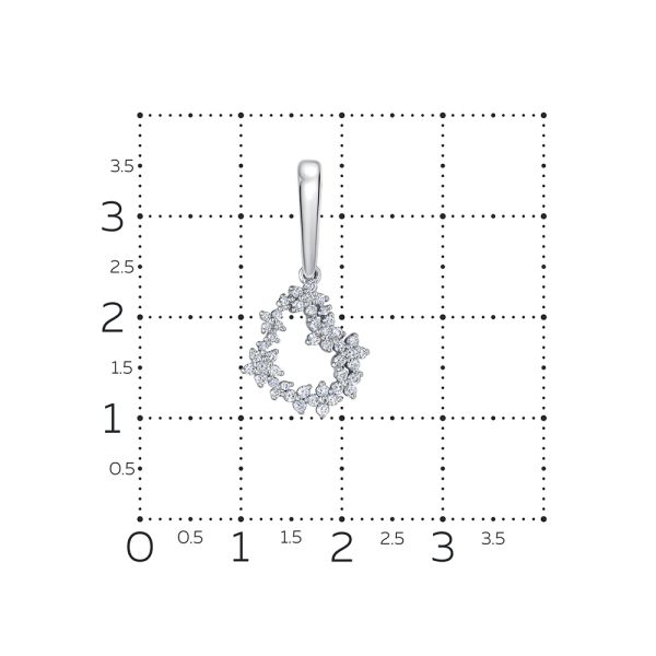 Подвеска с 46 бриллиантами из белого золота 138910