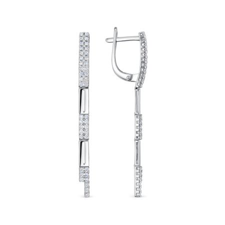 Серьги с 82 бриллиантами 0.574 карат из белого золота 126377