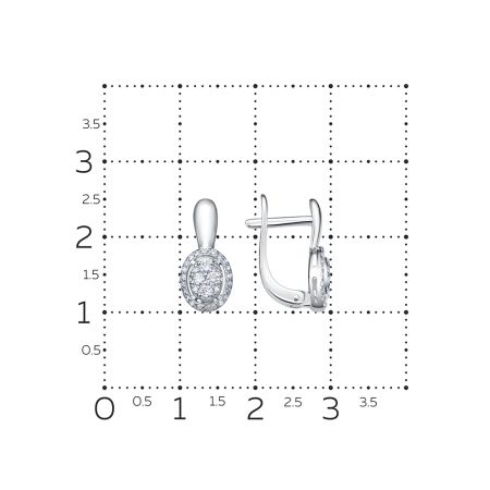 Серьги с 60 бриллиантами из белого золота 132542