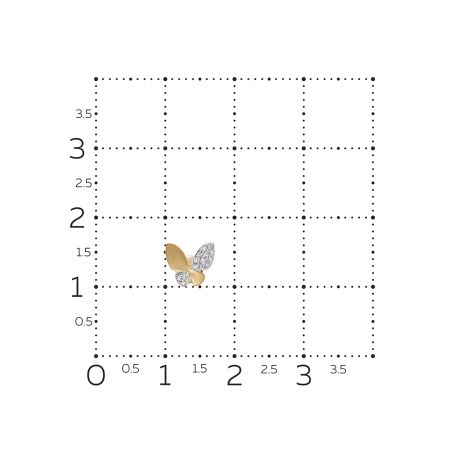 Пирсинг с 14 бриллиантами 0.042 карат из красного золота 131594