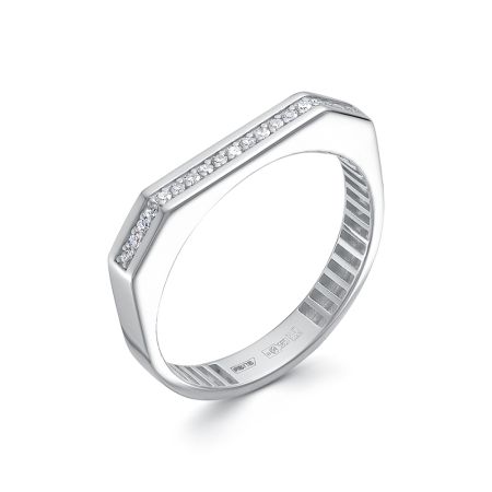 Кольцо с 19 бриллиантами 0.095 карат из белого золота 140488