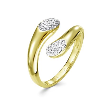 Кольцо с 26 бриллиантами из лимонного золота 88717