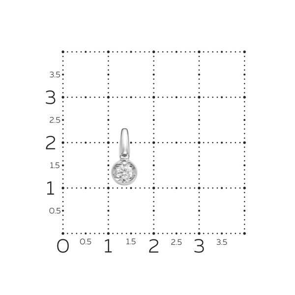 Подвеска с бриллиантом 0.205 карат из белого золота 61456