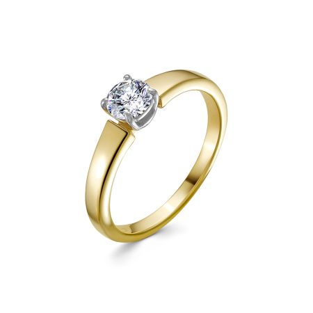 Кольцо с бриллиантом 0.53 карат из лимонного золота 140584 Кольцо с бриллиантом 0.53 карат из лимонного золота 140584