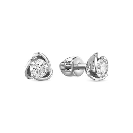 Серьги-пусеты с бриллиантами 0.56 карат из белого золота 61680