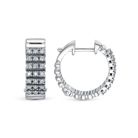 Серьги с 42 бриллиантами 0.294 карат из белого золота 145701