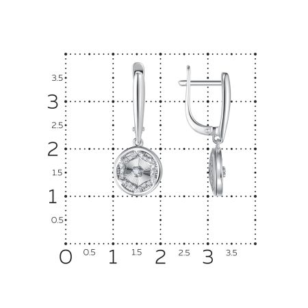 Серьги с 38 бриллиантами из белого золота 137328