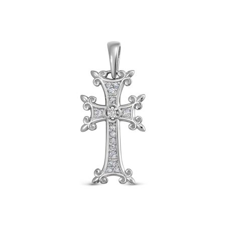 Подвеска с 15 бриллиантами из белого золота 142911