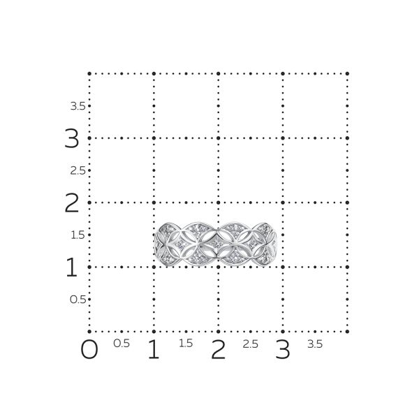Кольцо с 29 бриллиантами из белого золота 142039